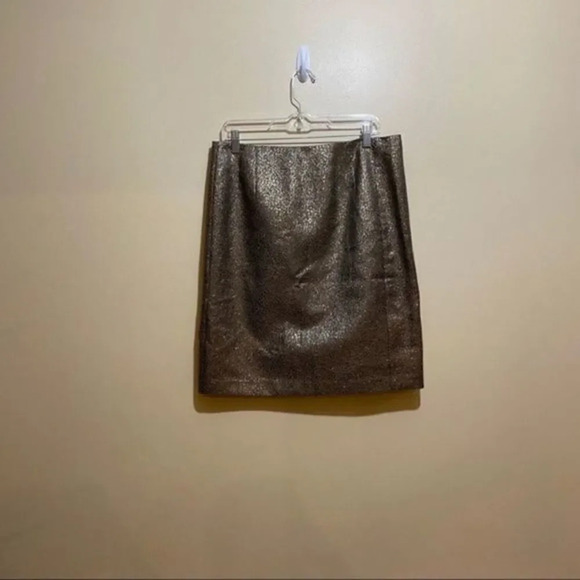 New York &Company brown metallic skirt - Picture 2 of 7